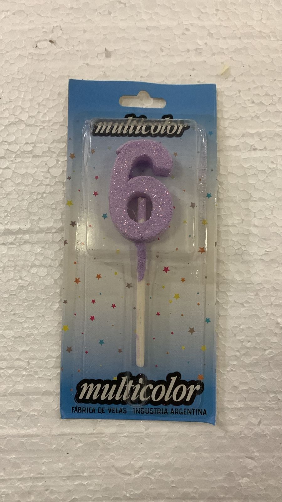 VELA COLOR VIOLETA Nº6 (MARCA MULTICOLOR)