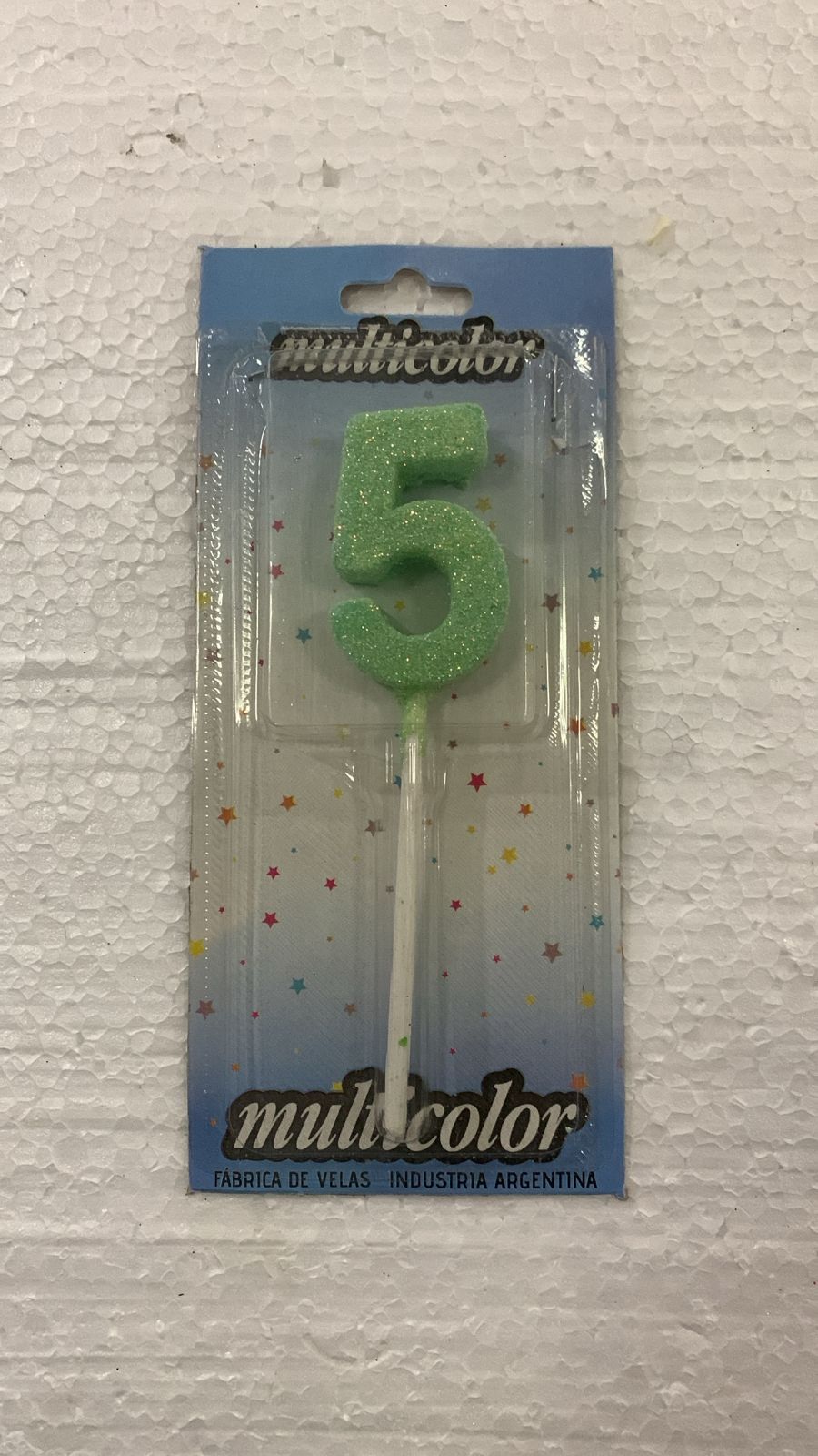 VELA COLOR VERDE Nº5 (MARCA MULTICOLOR)