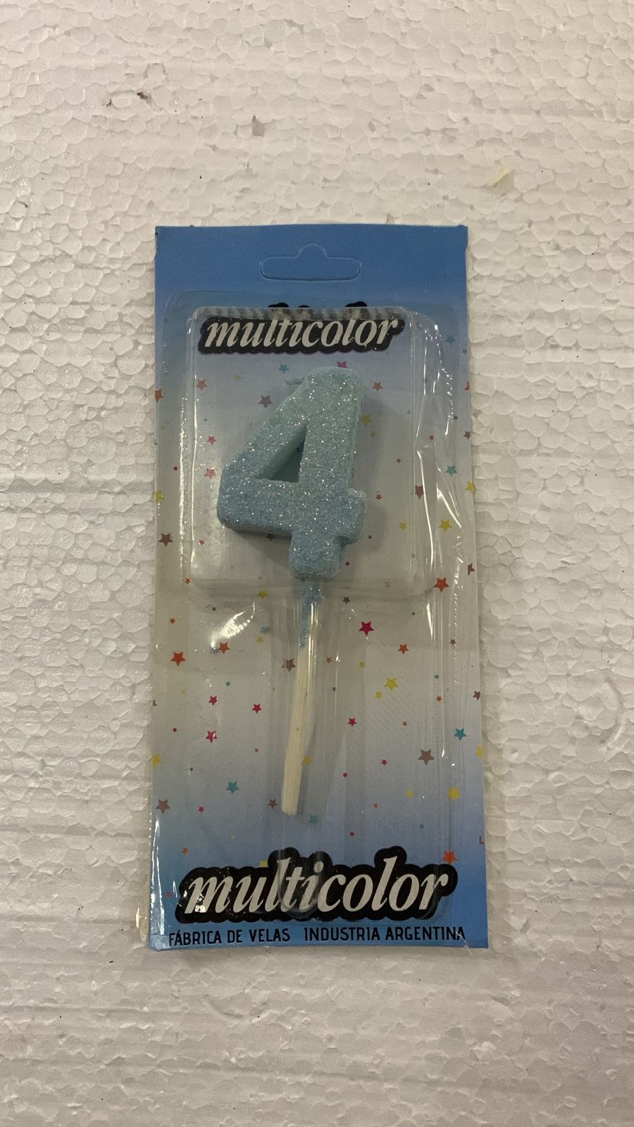 VELA COLOR CELESTE Nº4 (MARCA MULTICOLOR)