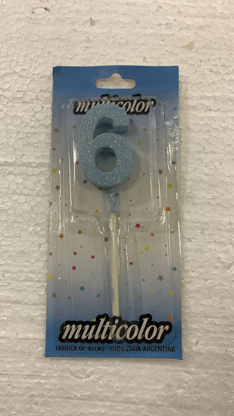 VELA COLOR CELESTE Nº6 (MARCA MULTICOLOR)