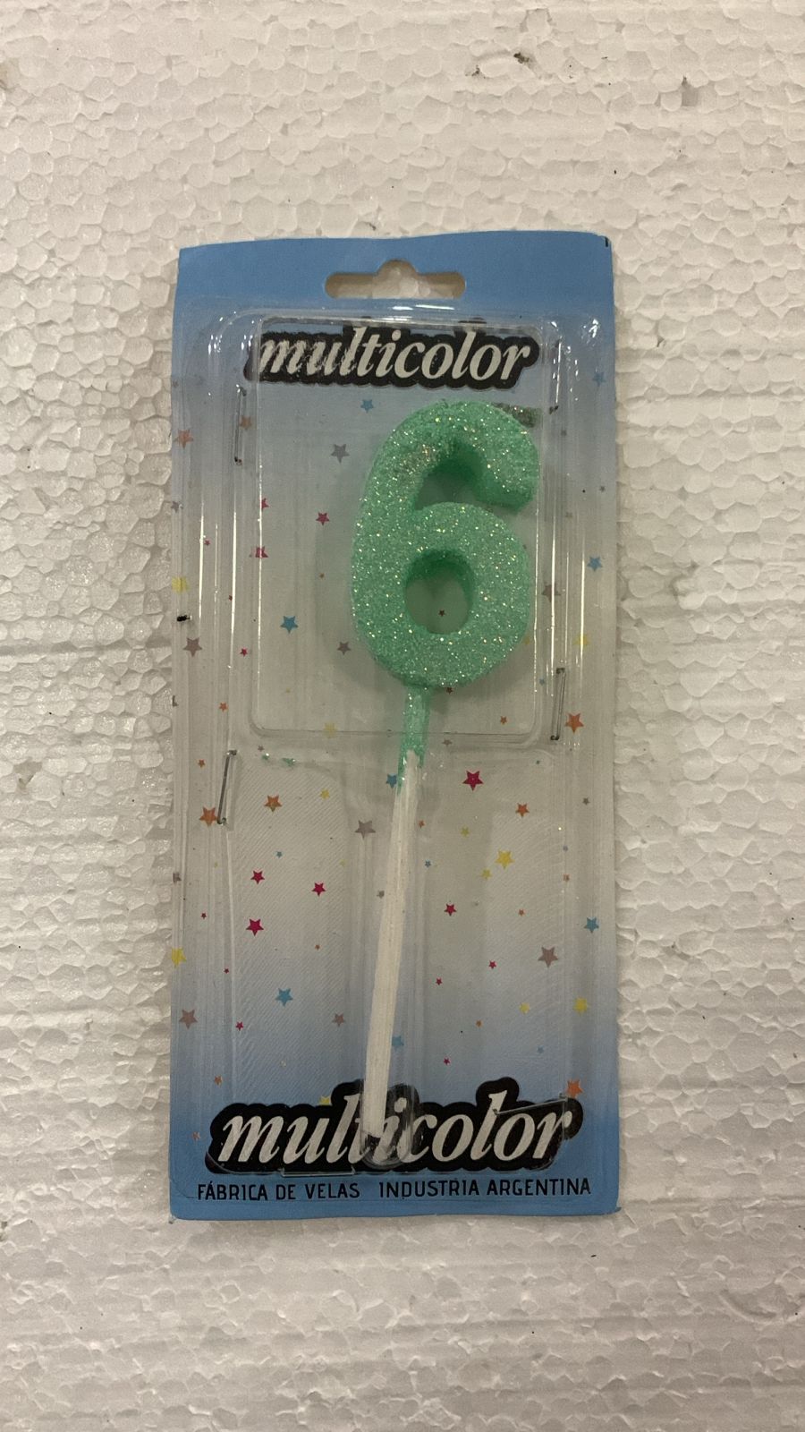 VELA COLOR VERDE Nº6 (MARCA MULTICOLOR)