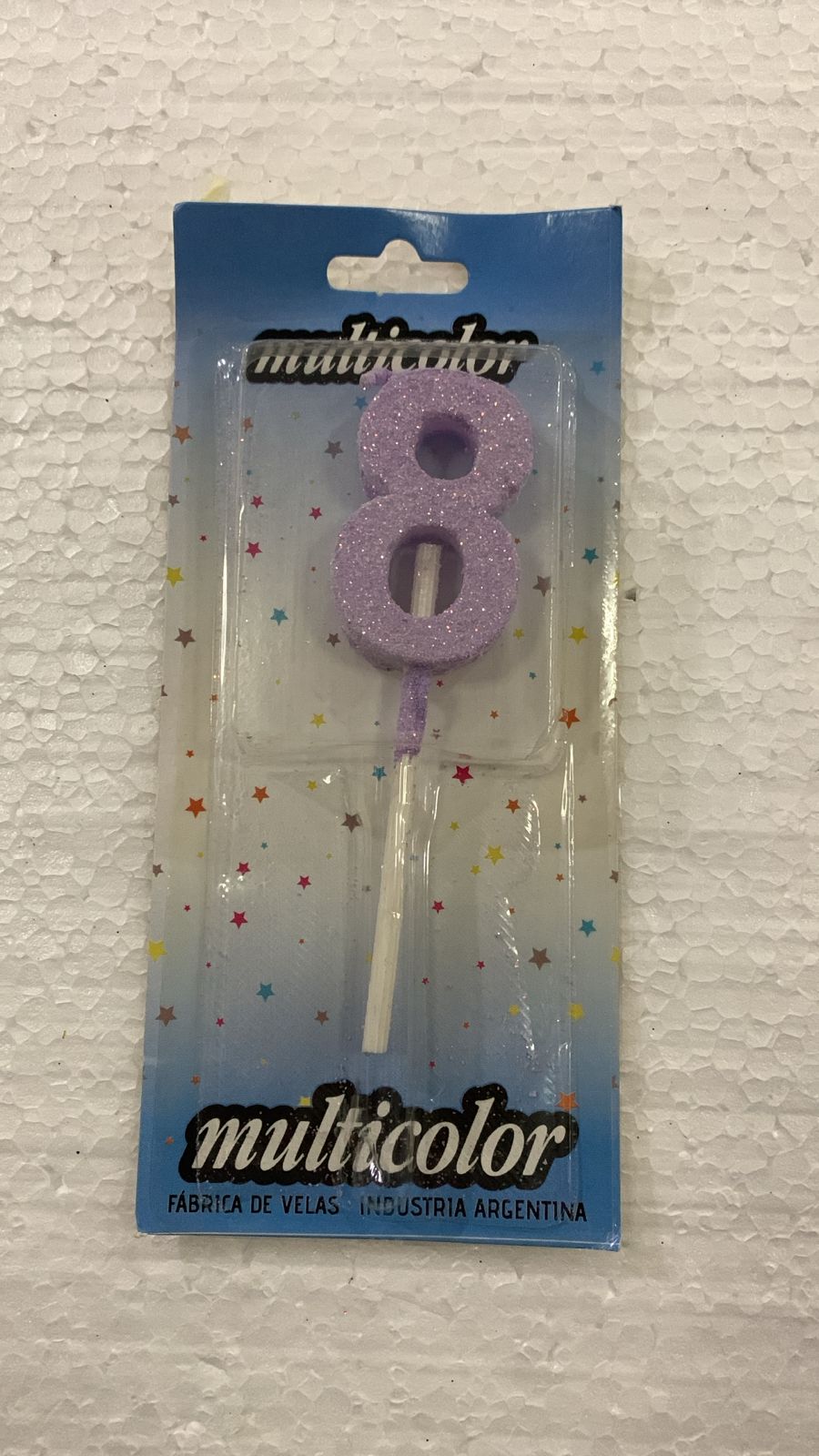 VELA COLOR VIOLETA Nº8 (MARCA MULTICOLOR)