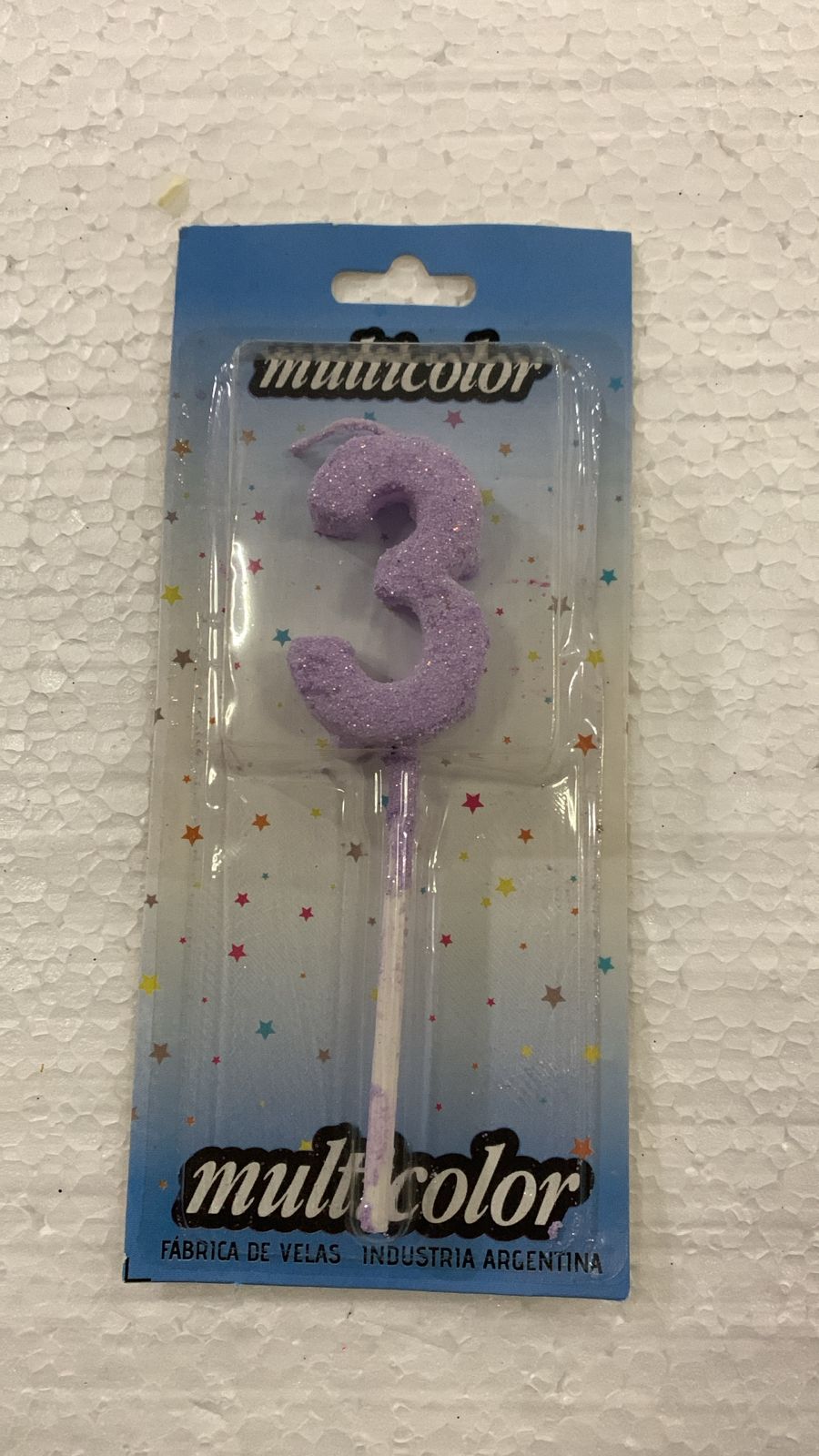 VELA COLOR VIOLETA Nº3 (MARCA MULTICOLOR)