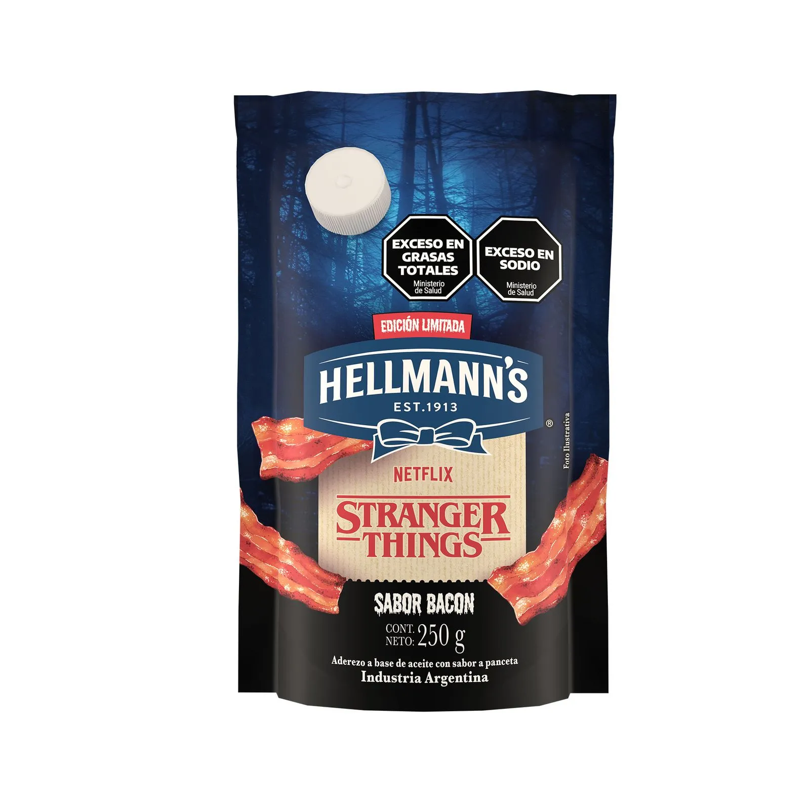 MAYONESA HELLMANN'S SABOR BACON STRANGER THINGS 250 GR