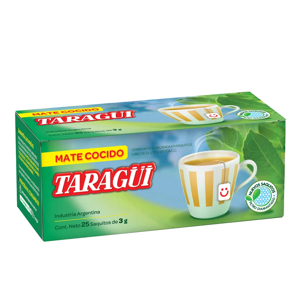 MATE COCIDO TARAGÜÍ 25 SAQUITOS