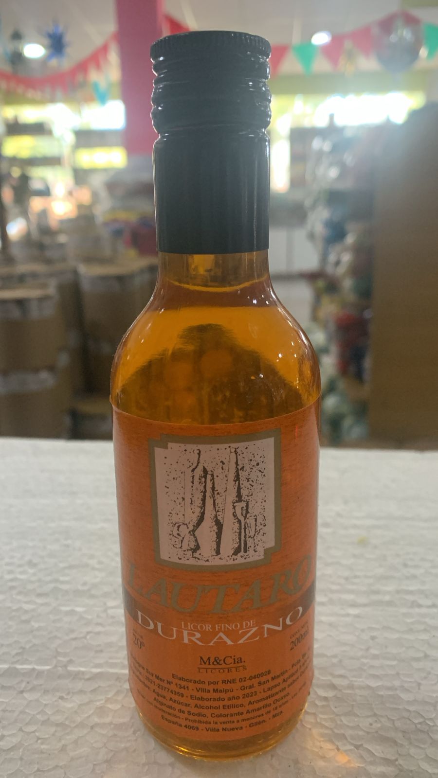 LICOR FINO DE DURAZNO 200 ML