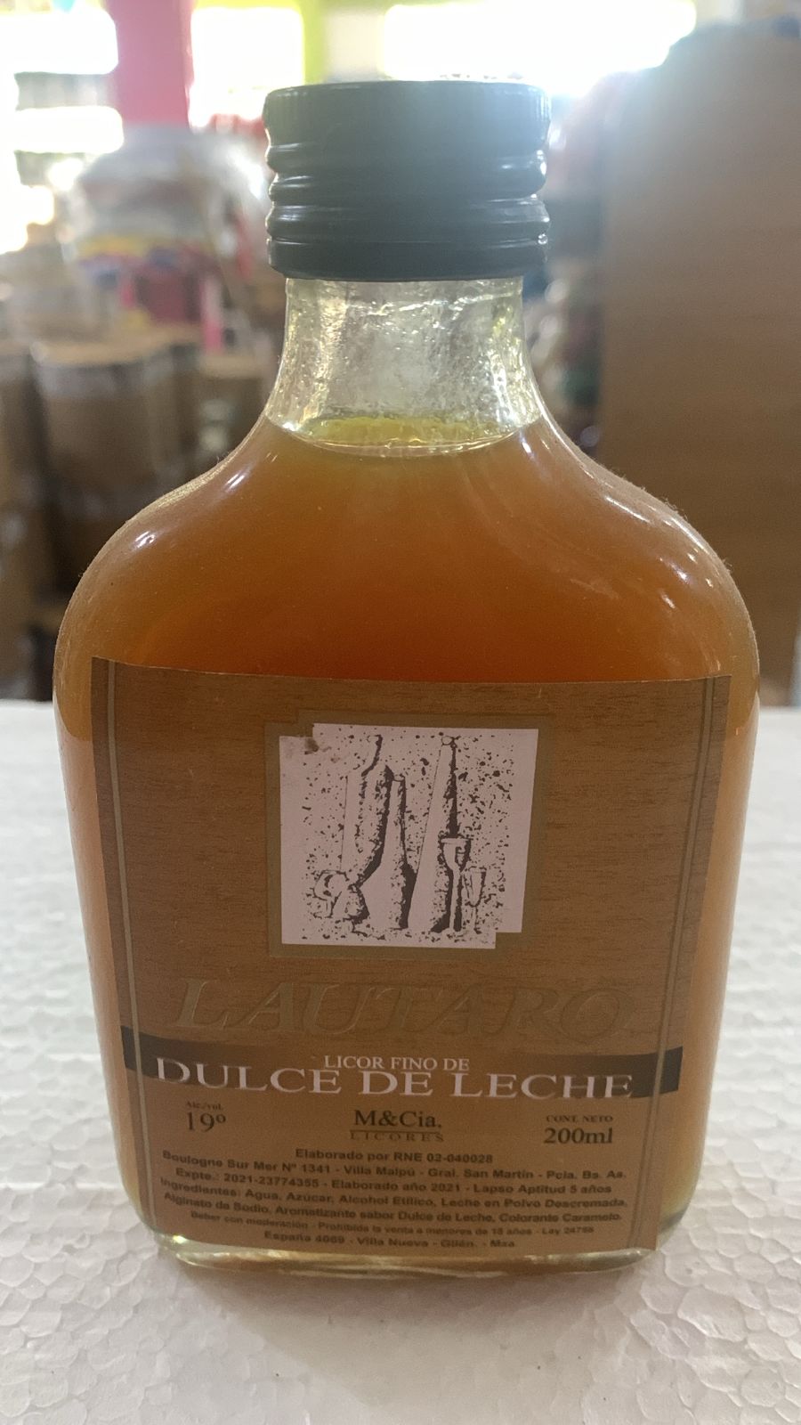 LICOR FINO DE DULCE DE LECHE 200 ML