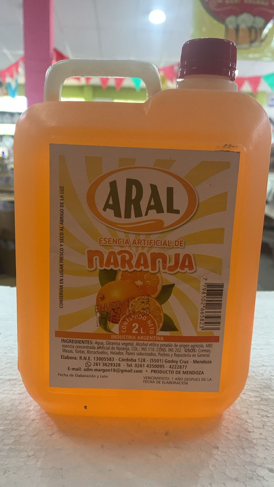 ESENCIA ARTIFICIAL SABOR NARANJA 2 L