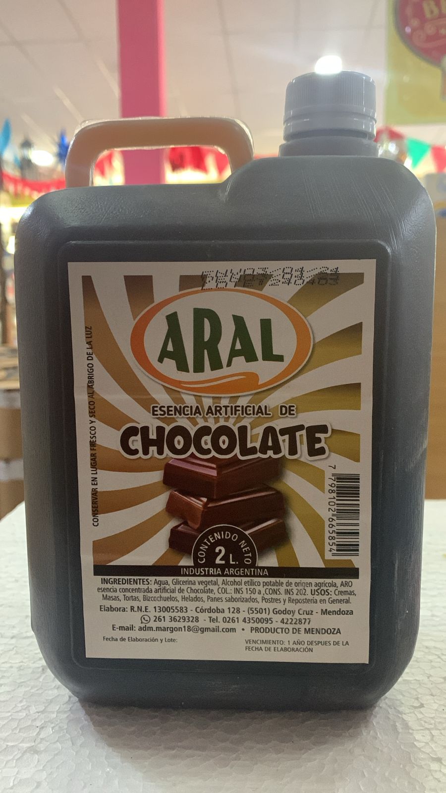 ESENCIA ARTIFICIAL SABOR CHOCOLATE 2 L