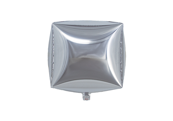 GLOBO METALIZADO DUBO 4D PLATA 22" 56 CM