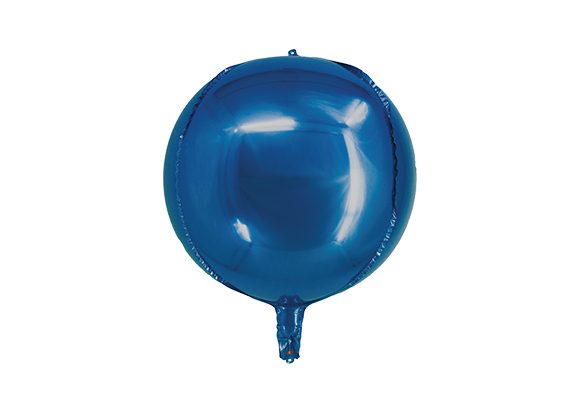 GLOBO METALIZADO ESFERA 4D AZUL 20" 50 CM