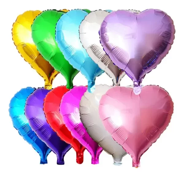 GLOBO METALIZADO CORAZÓN 10" 25 CM
