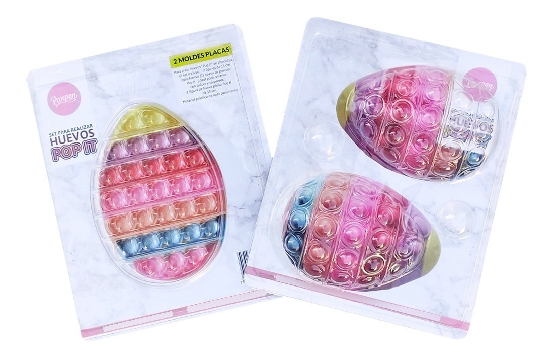 SET 2 MOLDES PLACAS PARA CREAR HUEVOS POP IT