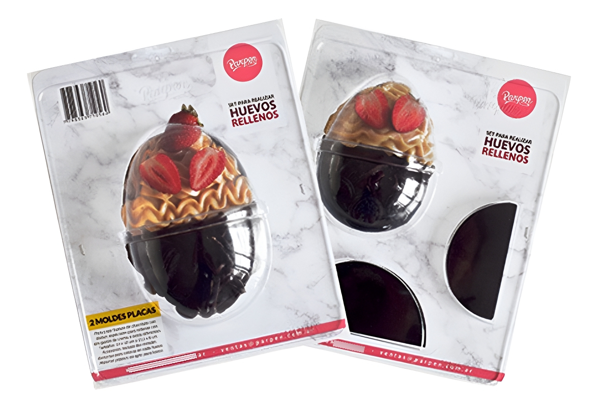 SET 2 MOLDES PLACAS PARA REALIZAR HUEVOS RELLENOS